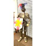 Reproduction suit of armour measures approx 80" tall