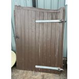 Pair wooden driveway gates, each gate measures approximately 53 inches wide, height 78 inches