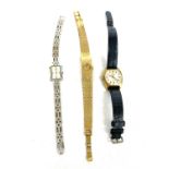 Selection 3 ladies wristwatches to include 2 Rotary (1 hallmarked silver watch), all untested