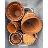 20 Terracotta plant pots, assorted sizes