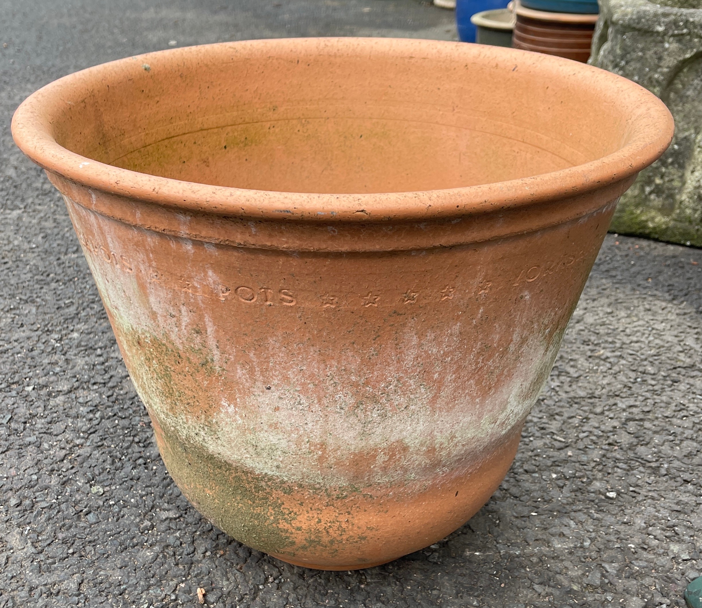 Large terracotta planter, approximate measurements Height 14 inches, Diameter 16 inches