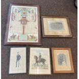 5 Framed pictures and photographs 5th Dragon guards interest