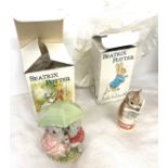 Boxed Beatrix Potter Mrs Tiggy Winkle nursery set, Goody and Timmy Tip Toes, Tailor of Gloucester