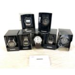 Selection of new in boxes mens Casio wristwatches x 7, all untested