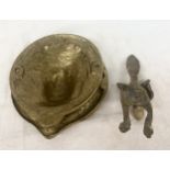 2 Brass door knockers largest measures approx 7.5" tall