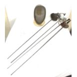 Selection fencing sport pieces to include helmet, sword / sabre