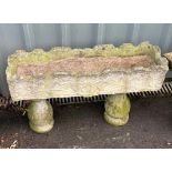 3 Piece stone planter / trough, approxiamte height on stand is 19 inches