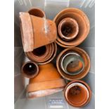 25 Terracotta plant pots, assorted sizes