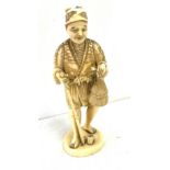 Antique carved Japanese ivory figure of a man - looks to be in excellent condition