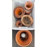 15 Terracotta plant pots, assorted sizes