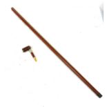 Antique novelty walking cane, top unscrews to reveal a smoking pipe