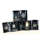 Selection of new in boxes mens Casio wristwatches x 7, all untested