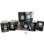 Selection of new in boxes mens Casio wristwatches x 8, all untested