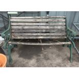 Cast Iron garden bench in need of repair