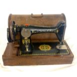 Singer sewing machine with cover