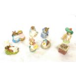 Selection of Beatrix Potter Royal Albert figures all in good overall condition