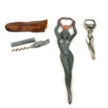 Selection vintage bottle openers and corkscrew