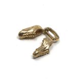 9ct gold football boots pendant charm (2.1g)