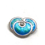 Antique silver & enamel charles horner brooch measures approx 3cm by 2.2cm