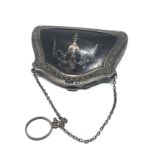 antique silver & tortoiseshell purse