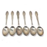 6 scottish silver tea spoons weight 50g