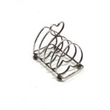 Antique silver toast rack Birmingham silver hallmarks weightb 81g