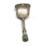 Victorian silver tea caddy spoon by george unite age related marks and wear