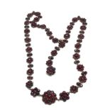 Antique victorian bohemian garnet necklace