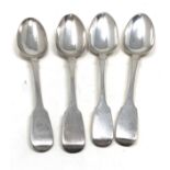 4 victorian Irish silver tea spoons weight 103g