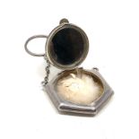 Small Antique silver chatelaine compact birminham silver hallmarks