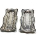 2 hallmarked silver pin trays weight 75g