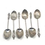 6 antique silver apostle spoons