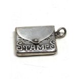 Vintage silver envelope stamp holder