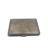 Vintage engine turned cigarette case Birmingham silver hallmarks weight 153g