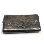 Antique chinese silver card case measures approx 9cm by 5cm weight 94g