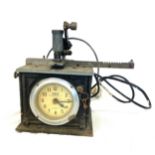 Antique Blick Universal clock time recorder with key