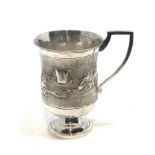 Vintage Indian sterling silver mug weight 122g