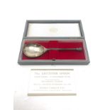 Hallmarked silver The Leicester spoon by george tarratt ltd boxed