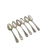 Set of 6 antique silver tea spoons weight 90g