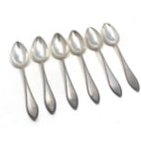 6 antique dutch silver tea / coffee spoons