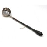 Antique silver brandy ladle measures approx 12.5ins long London silver hallmarks