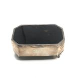 Antique silver & tortoiseshell jewellery box measures approx 12cm by 7.5cm height 5cm age related