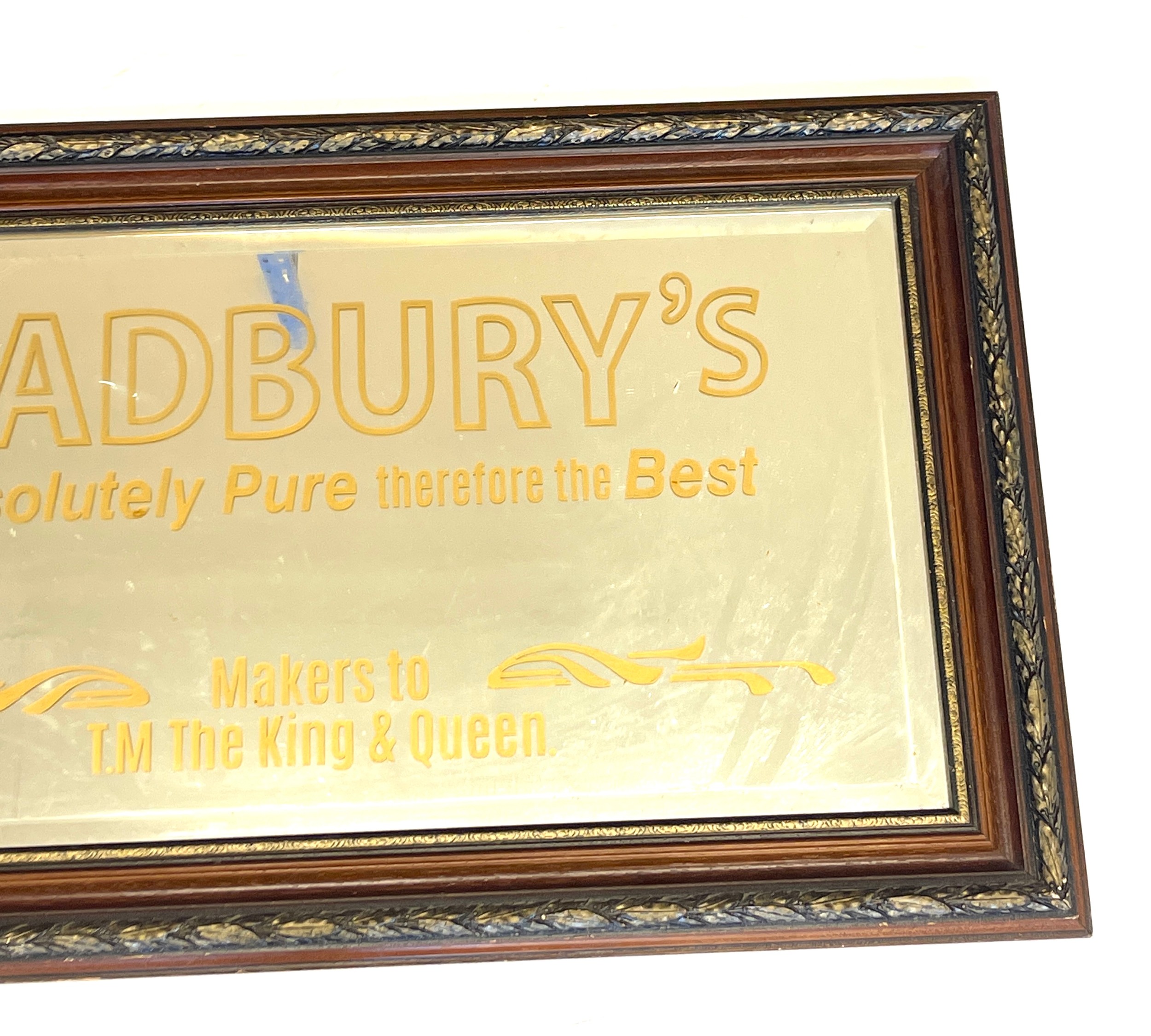 Framed advertising mirror, Cadburys absolutely pure therefore the best, Makers to the TM The King - Image 4 of 5