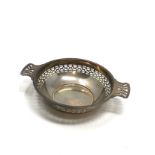 Pierced silver sweet dish Birmingham silver hallmarks by walker & hall weight 72g