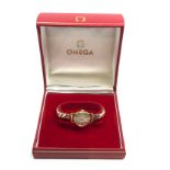 Omega ladies gold tone wristwatch cal 620 working order