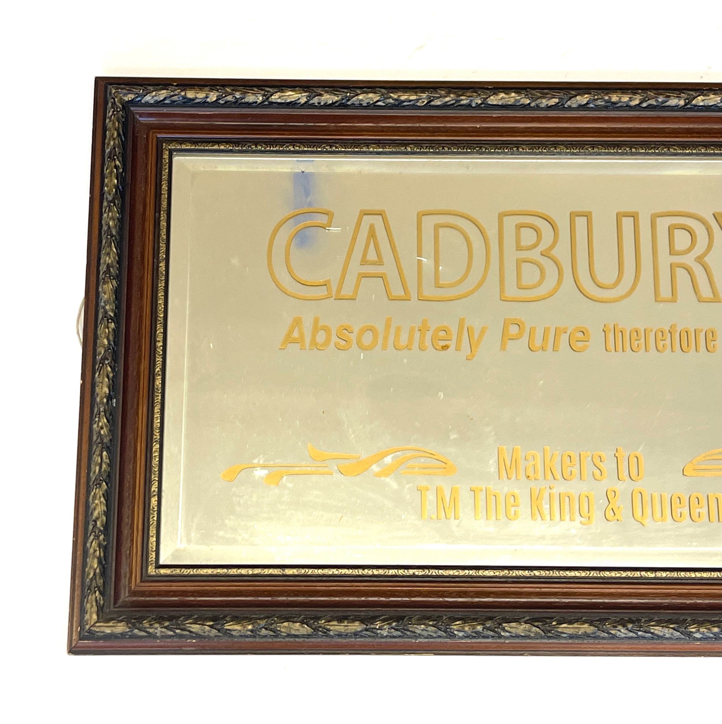 Framed advertising mirror, Cadburys absolutely pure therefore the best, Makers to the TM The King - Image 2 of 5