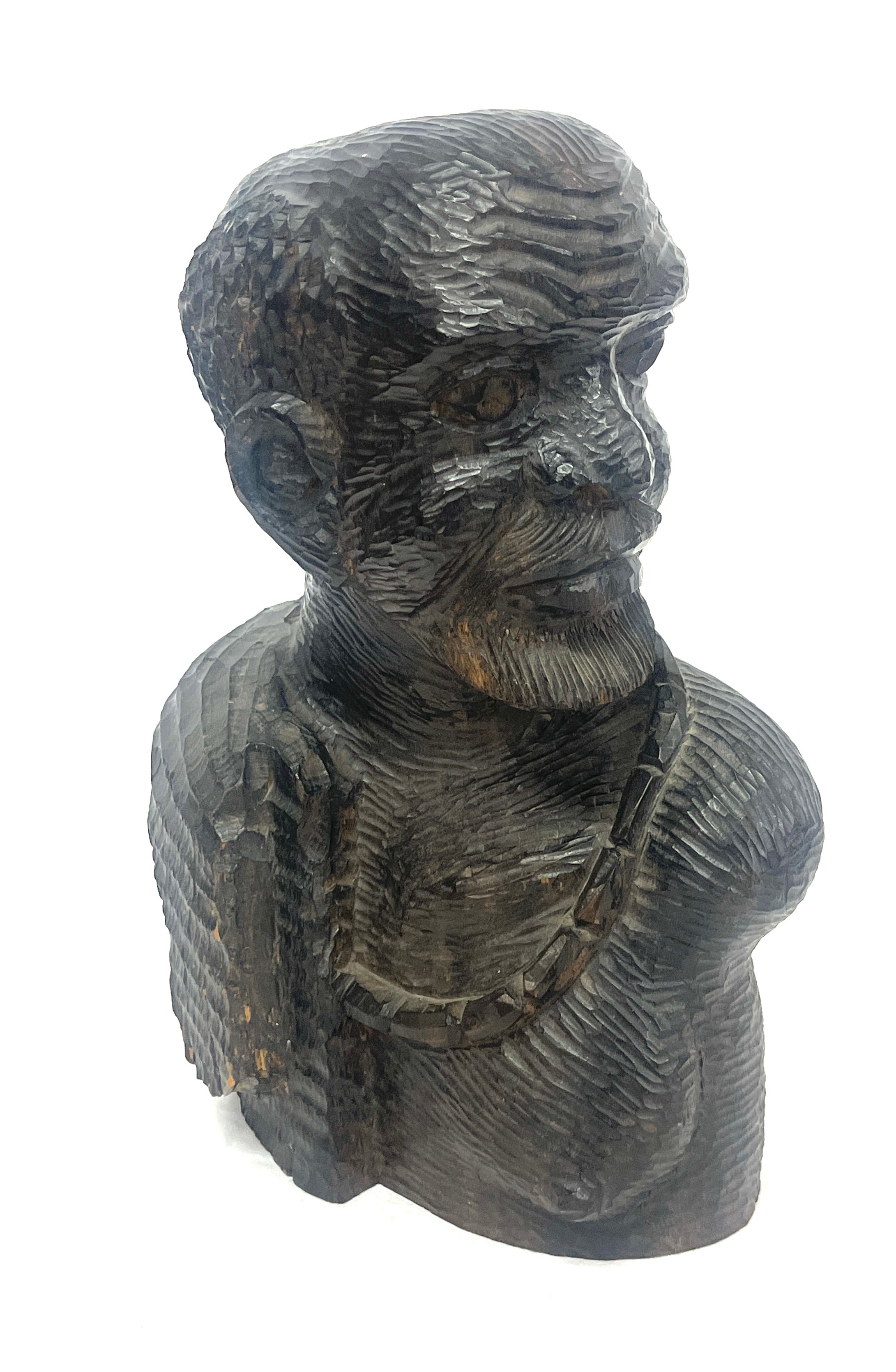 African carved bust, approximate height 27cm