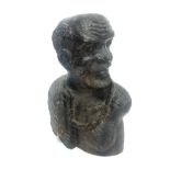 African carved bust, approximate height 27cm
