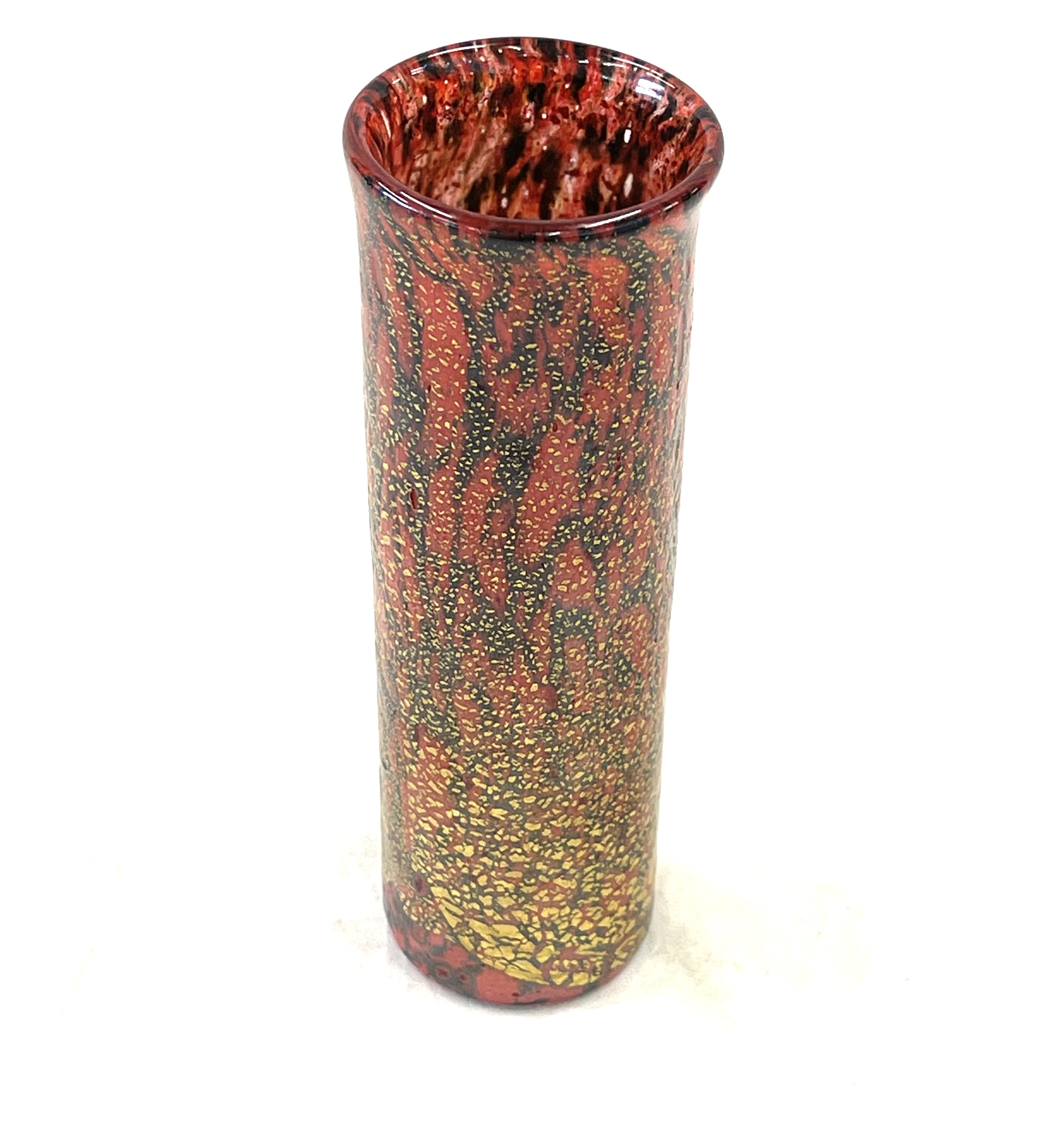 A very rare Isle of Wight Studio Glass 'Firecracker' cylinder vase, designed by Timothy Harris in - Image 2 of 7