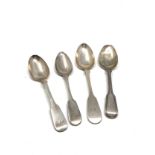 4 antique silver tea spoons weight 76g